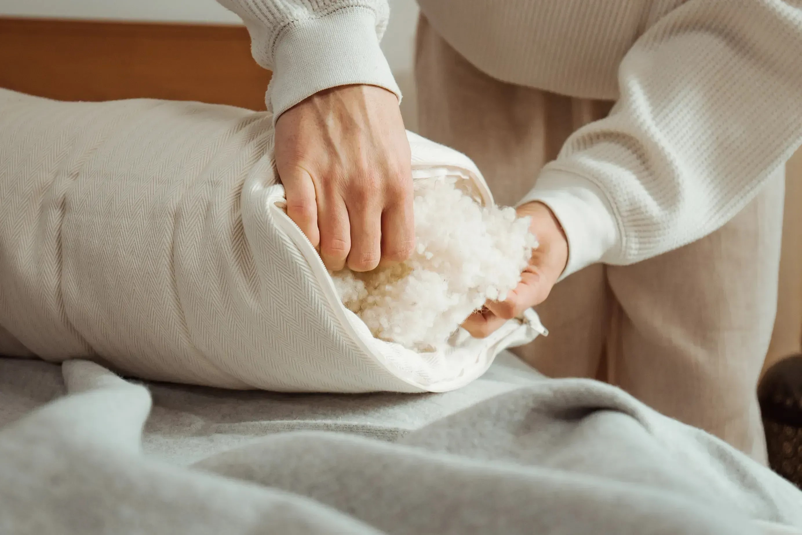 ergonomisches Kissen aus Naturmaterialien