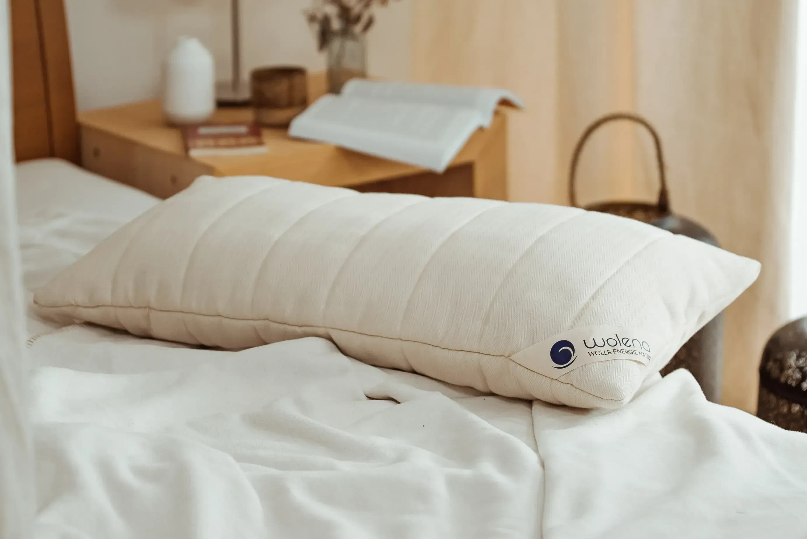 Wolle-Hanf Kissen mit Schafwollflocken – Allergikerfreundlich, formstabil & individuell anpassbar