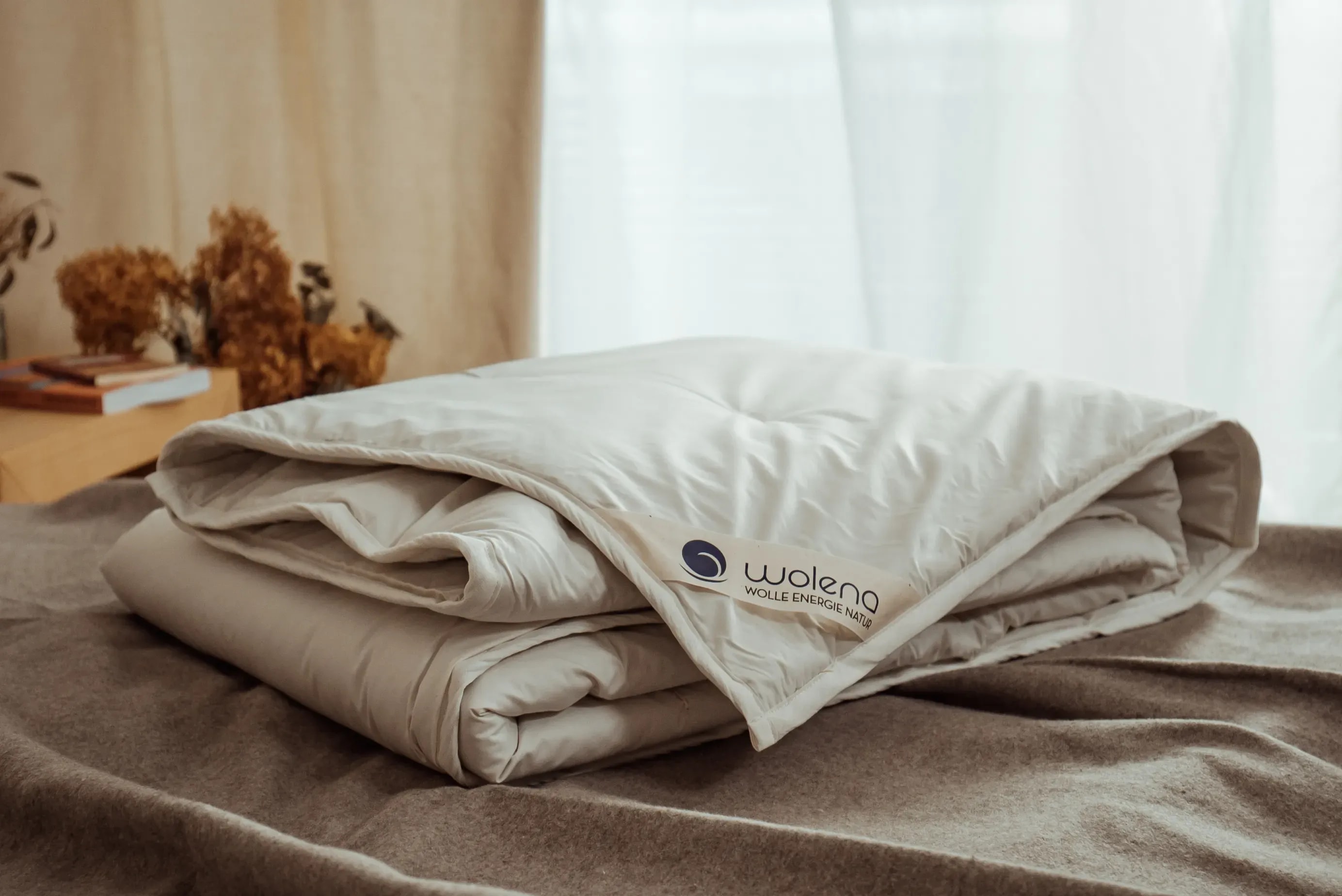 Naturbettdecken aus Schafwolle