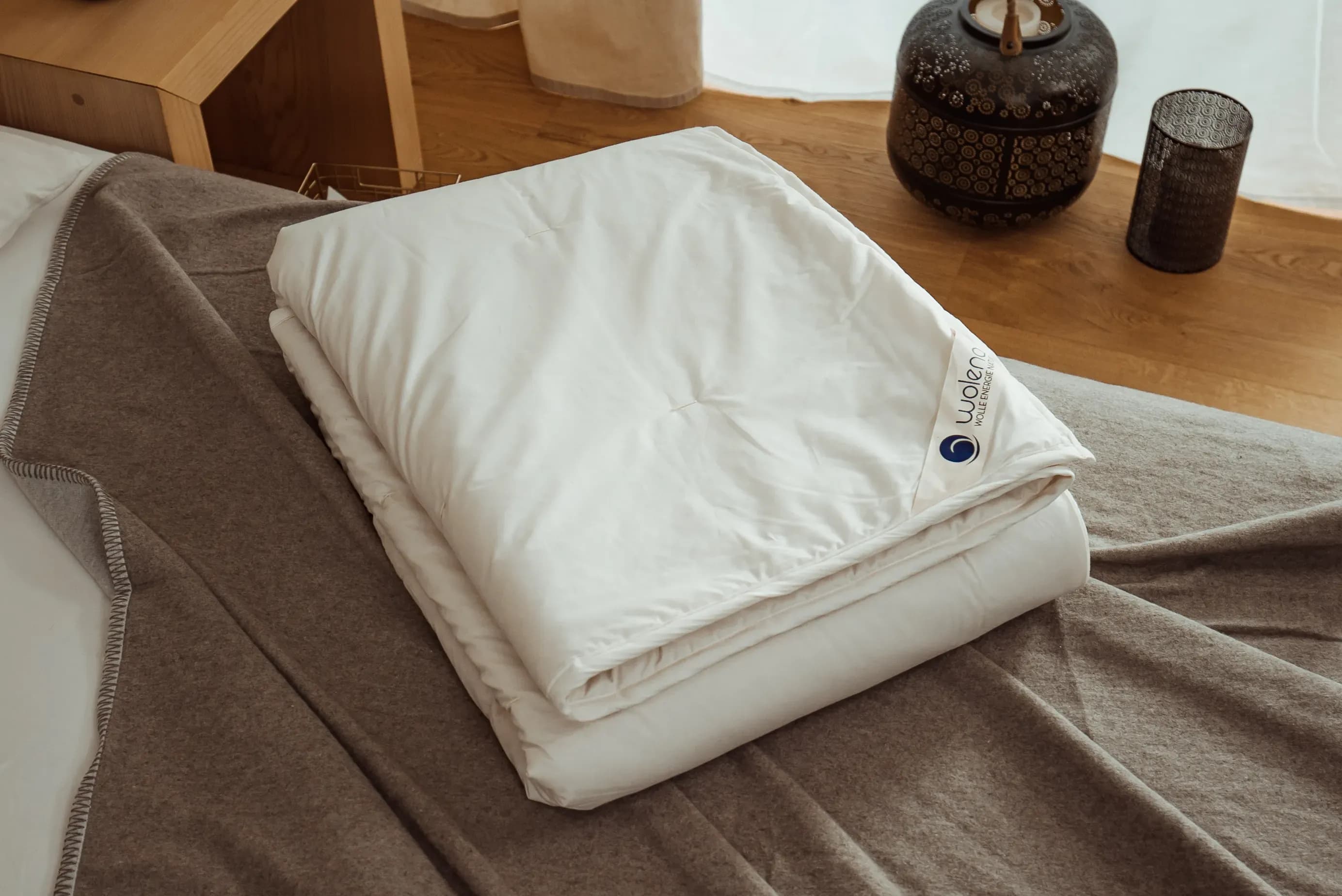 kühlende wolle-hanfzudecke