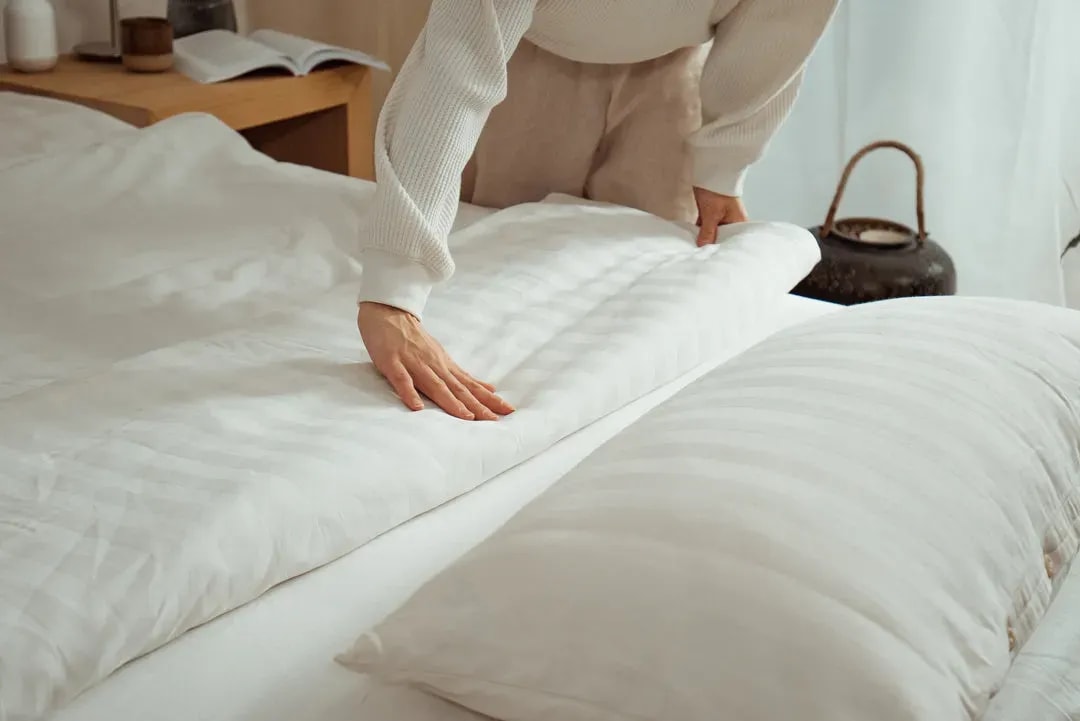 natürliche Bio-Baumwollbettwäsche Satin