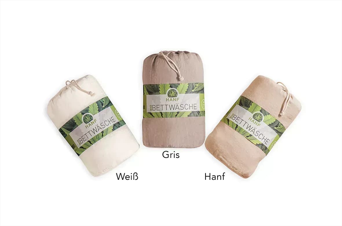 Bettwäsche aus 100 % Hanffasern, kühlend, hautfreundlich und allergikergeeignet