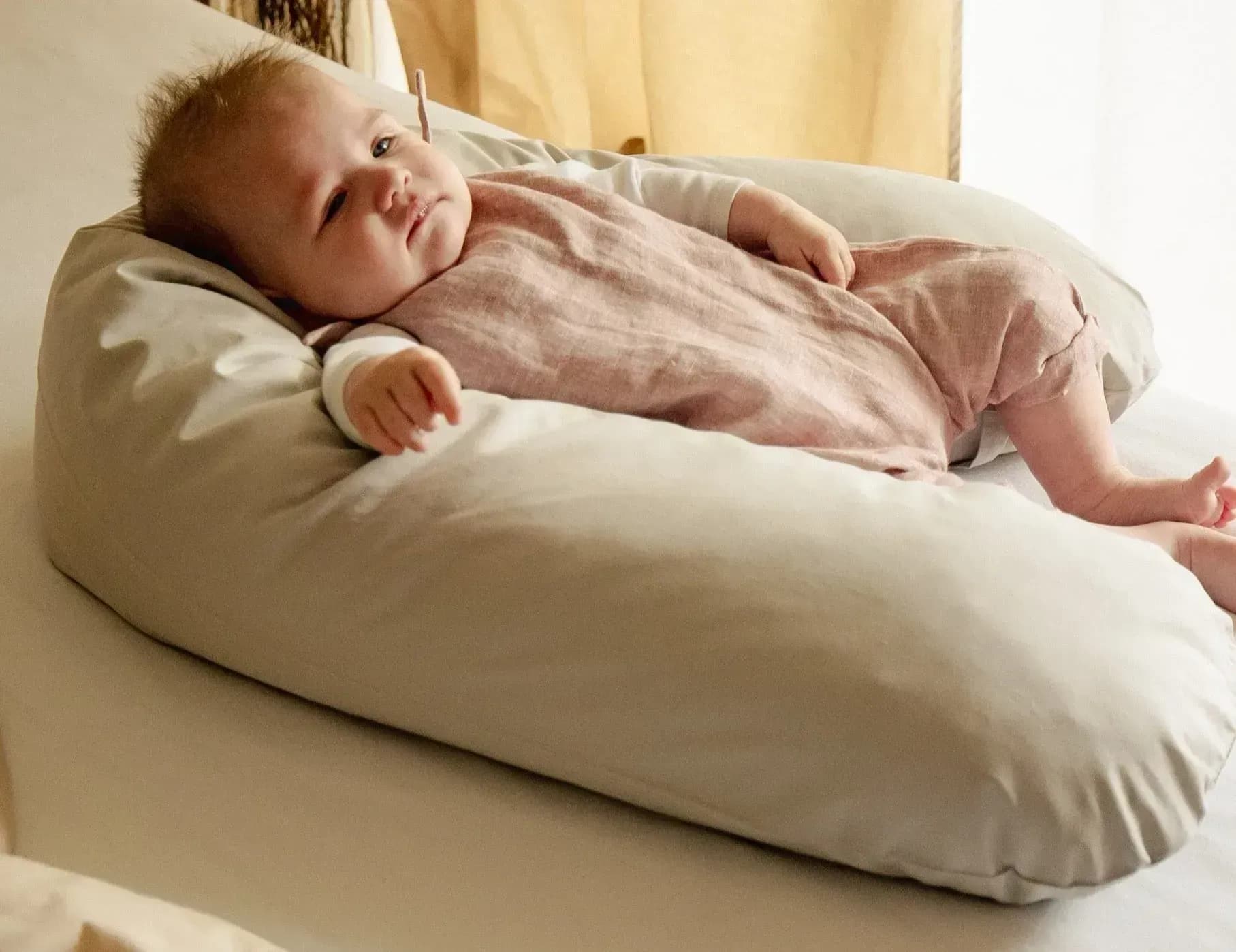 Stillkissen uni, weich, nachhaltig, ideal für Baby & Mama