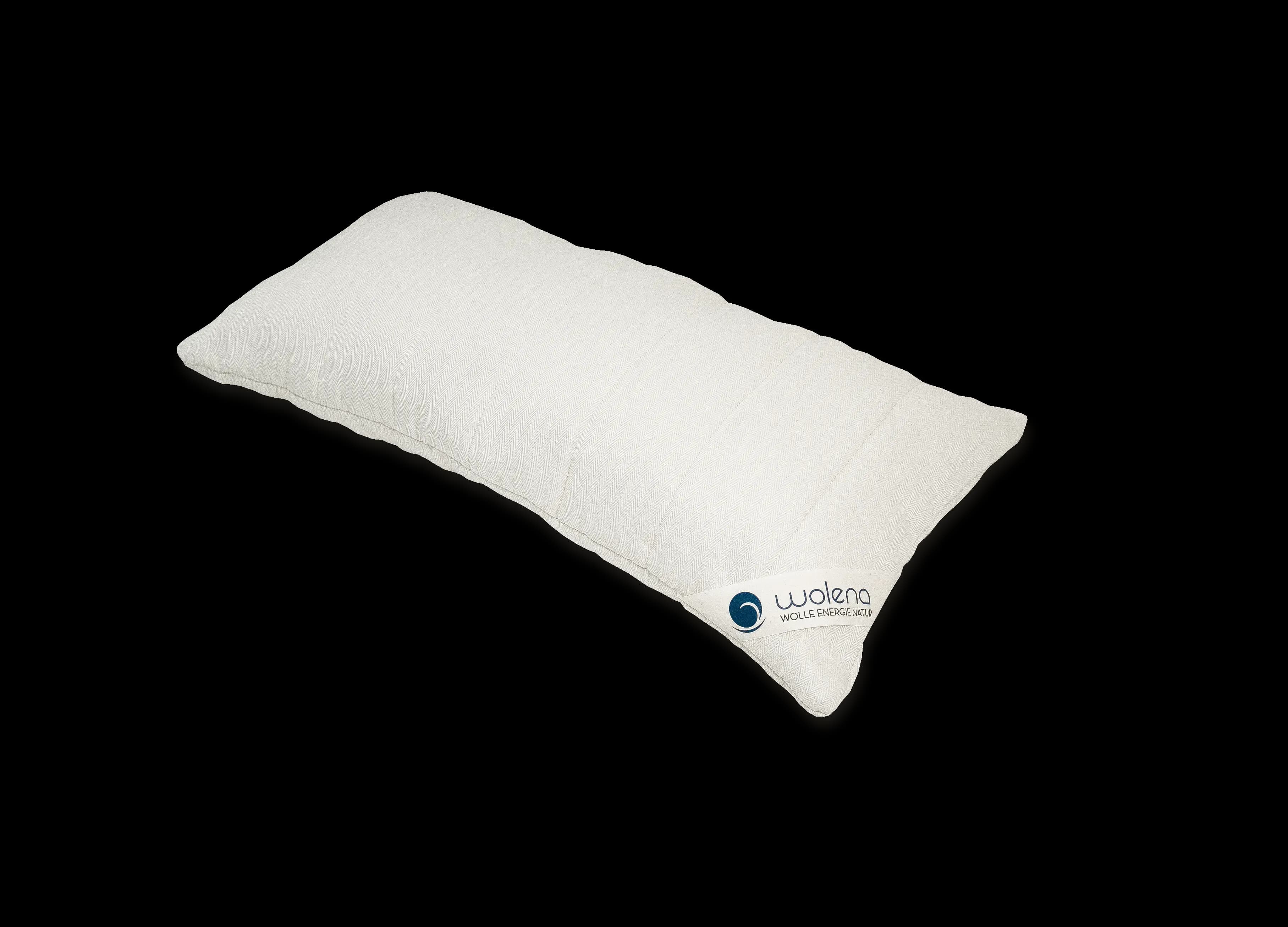 Kissen mit Wolle-Hanf-Vliesfüllung, temperaturausgleichend und atmungsaktiv